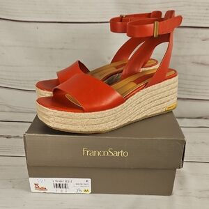 Franco Sarto Women's Red Wedge Sandals